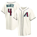 Arizona Diamondbacks #4 Ketel Marte Cream JEROMEN Home Replica Jersey