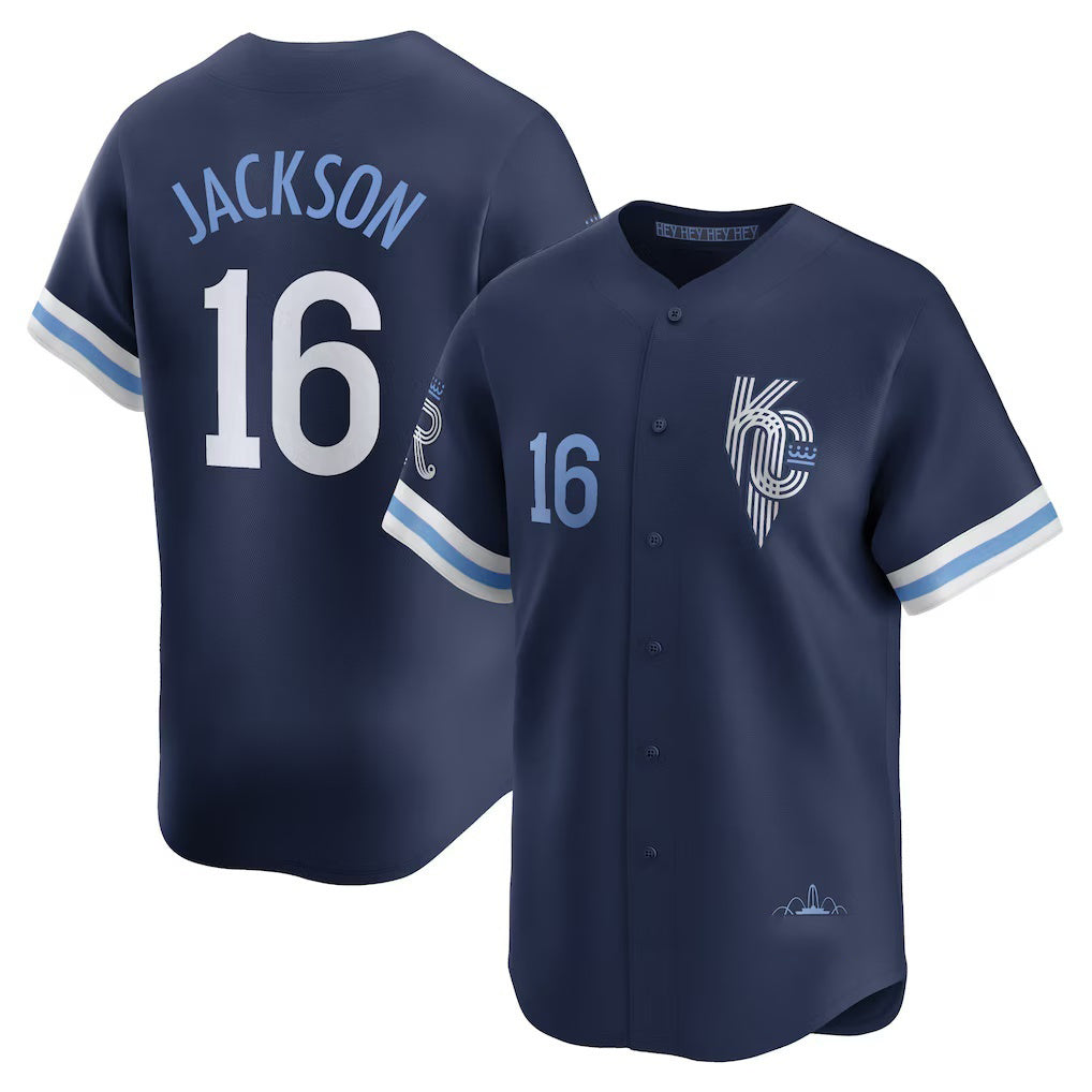 Kansas City Royals #16 Bo Jackson Navy JEROMEN City Connect Retired Player Jersey