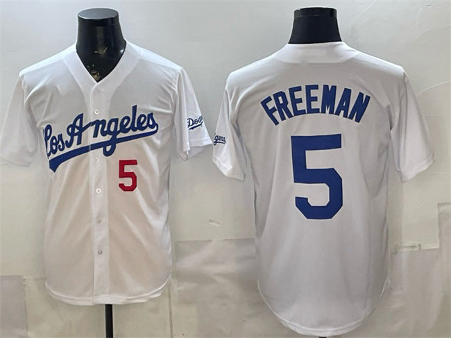 Los Angeles Dodgers #5 Freddie Freeman White JEROMEN Alternate Stadium Stitched Jersey