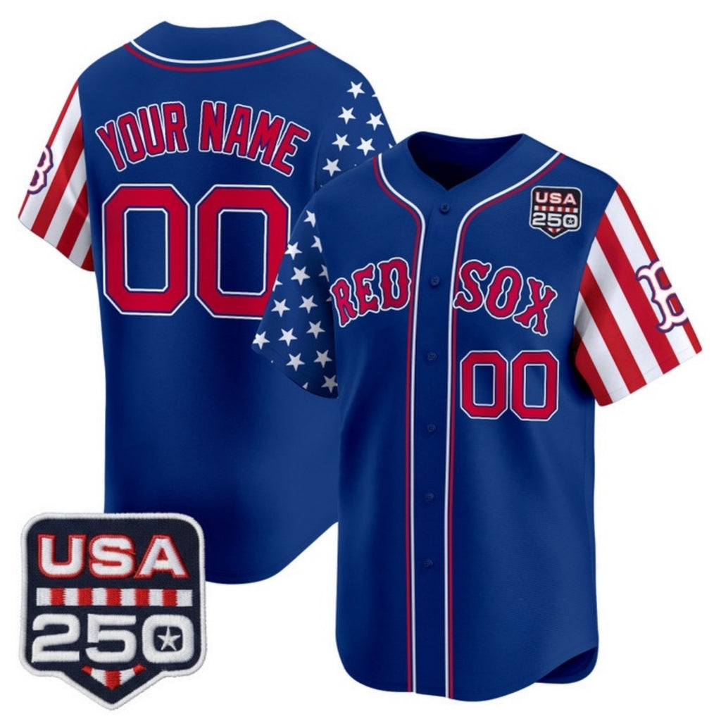 Custom Boston Red Sox America 250 Edition Vapor Premier Limited Royal JEROMEN Stitched Jerseys