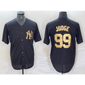 New York Yankees #99 Aaron Judge Black Gold JEROMEN Cool Base Stitched Jersey