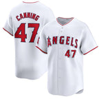 Los Angeles Angels #47 Griffin Canning White JEROMEN Home Limited Stitched Jersey