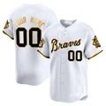 Custom Atlanta Braves Peaches n¡¯ Cream Vapor Premier Limited Jersey ¨C White JEROMEN