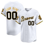 Custom Atlanta Braves Peaches n¡¯ Cream Vapor Premier Limited Jersey ¨C White JEROMEN