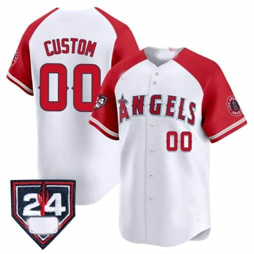 Custom Los Angeles Angels 2024 Spring Training Patch Vapor Premier Limited Jersey ¨C White JEROMEN