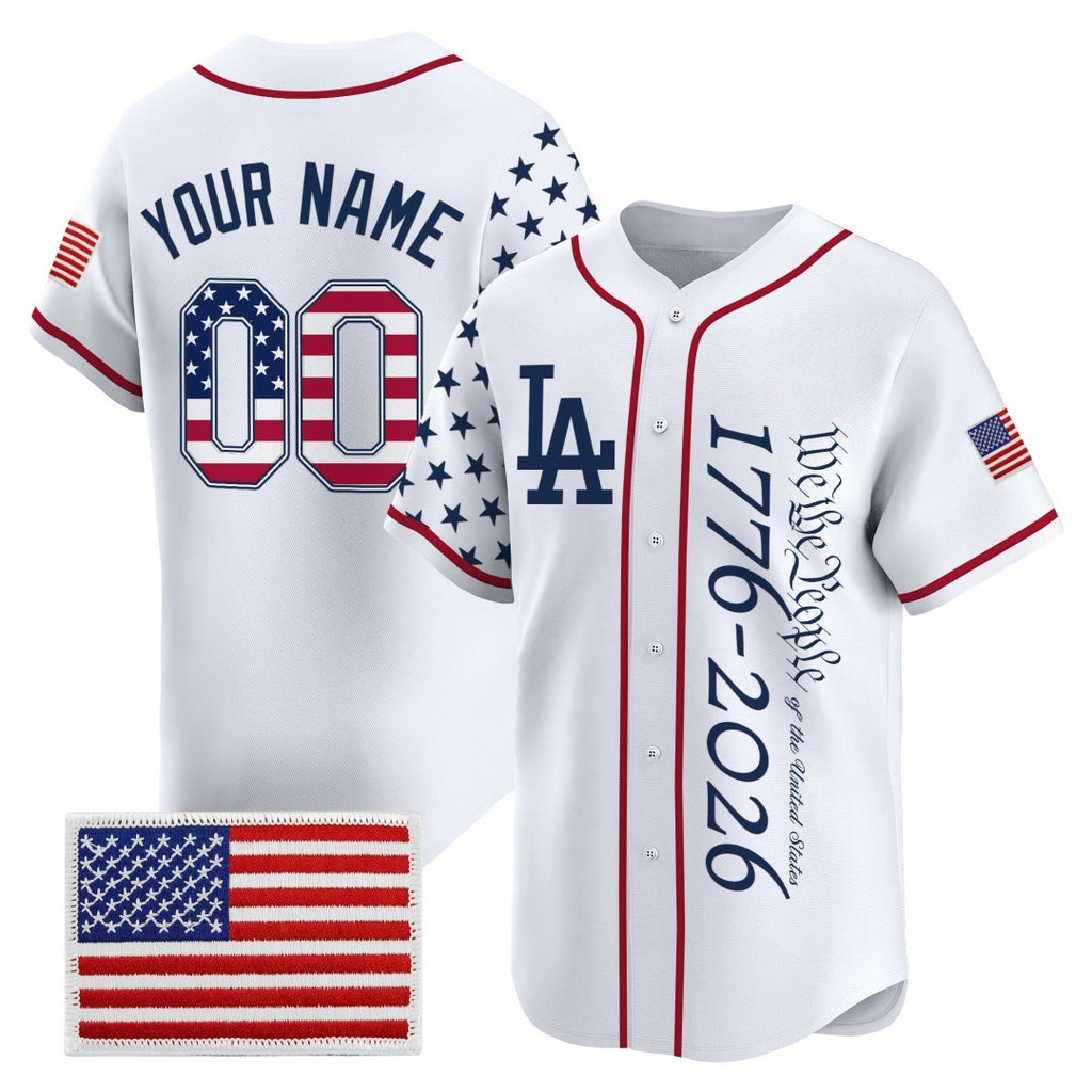 Custom Los Angeles Angels America 250 Edition Vapor Premier Limited White JEROMEN Stitched Jerseys