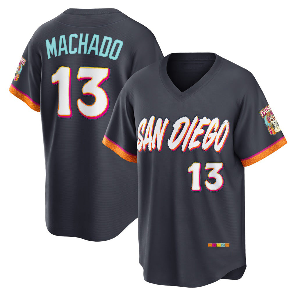 San Diego Padres #13 Manny Machado Obsidian JEROMEN 2026 City Connect Stadium Jersey