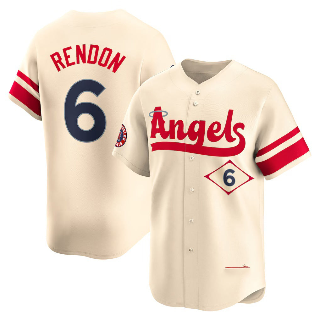 Los Angeles Angels #6 Anthony Rendon Cream JEROMEN City Connect Replica Player Jersey