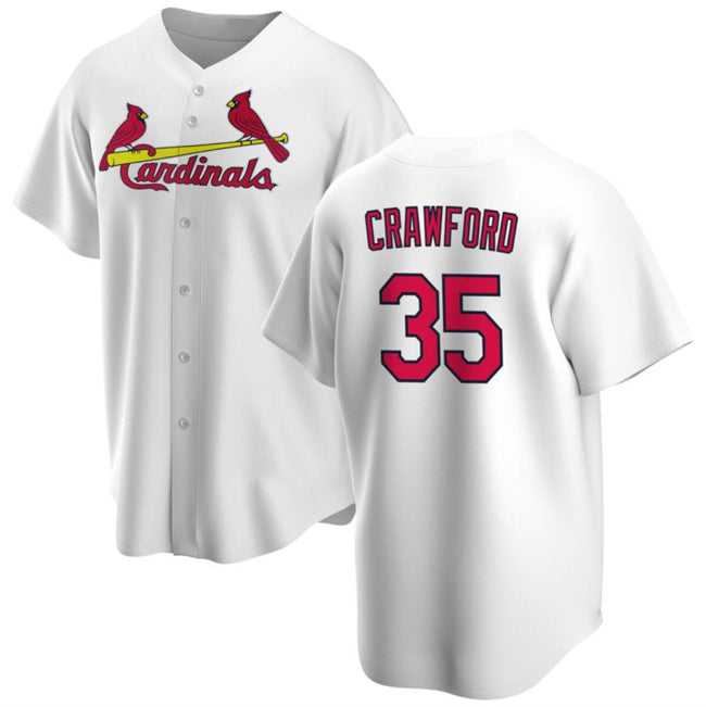 St. Louis Cardinals #35 Brandon Crawford White JEROMEN Cool Base Stitched Jersey