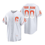 Custom San Francisco Giants White JEROMEN 2021 City Connect Cool Base Jersey