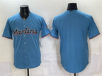 Miami Marlins Blank Blue JEROMEN Cool Base Stitched Jersey