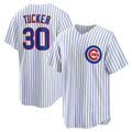 Chicago Cubs #30 Kyle Tucker White JEROMEN Home Replica Player Jersey