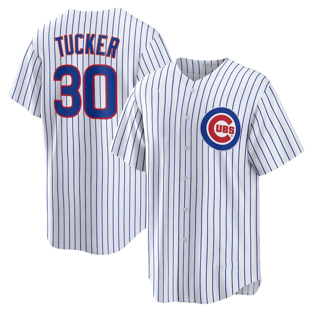 Chicago Cubs #30 Kyle Tucker White JEROMEN Home Replica Player Jersey