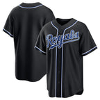 Kansas City Royals Blank Black JEROMEN Out Stitched Jersey