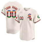 Custom Chicago White Sox Mexico Vapor Premier Limited Jersey V2- Cream JEROMEN
