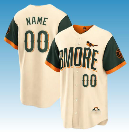 Custom Baltimore Orioles Natural JEROMEN 2026 City Connect Stadium Stitched Jersey