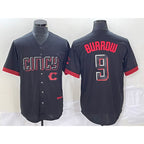 Cincinnati Reds #9 Joe Burrow Black JEROMEN 2023 City Connect Cool Base Stitched Jersey