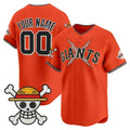 Custom San Francisco Giants x One Piece Orange JEROMEN Vapor Premier Limited Jersey - Stitched