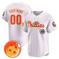 Custom Philadelphia Phillies x Dragon Ball White JEROMEN Vapor Premier Limited Jersey - All Stitched