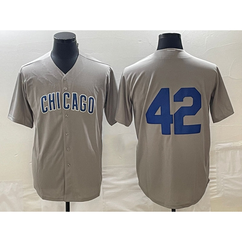 Chicago Cubs #42 Bruce Sutter Gray JEROMEN Stitched Cool Base Jersey