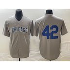 Chicago Cubs #42 Bruce Sutter Gray JEROMEN Stitched Cool Base Jersey