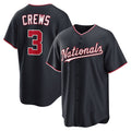 Washington Nationals #3 Dylan Crews Navy JEROMEN Alternate Replica Jersey