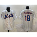 New York Mets #18 Darryl Strawberry White JEROMEN 2025 Spring Training Cool Base Stitched Jersey