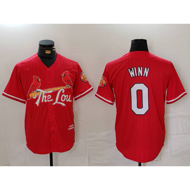St. Louis Cardinals #0 Masyn Winn Red JEROMEN 2024 City Connect Limited Stitched Jersey