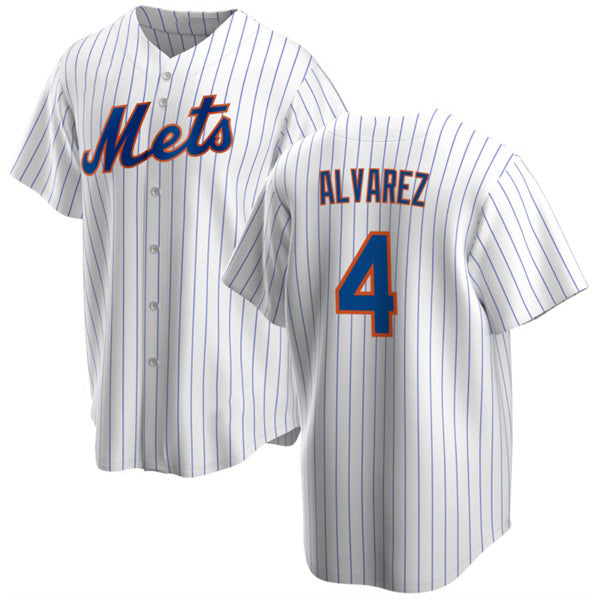 New York Mets #4 Francisco ¨¢lvarez White JEROMEN Cool Base Stitched Jersey