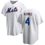 New York Mets #4 Francisco ¨¢lvarez White JEROMEN Cool Base Stitched Jersey