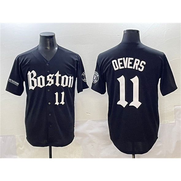 Boston Red Sox #11 Rafael Devers Black JEROMEN Gothic Vapor Limited Stitched Jersey