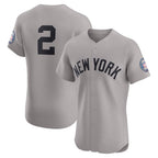 New York Yankees #2 Derek Jeter Gray JEROMEN Road 2020 Hall of Fame Induction Patch Elite Player Jersey