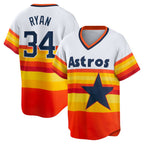 Houston Astros #34 Nolan Ryan White JEROMEN Home Cooperstown Collection Player Jersey
