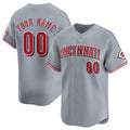 Custom Cincinnati Reds Active Player Gray JEROMEN Away Limited Stitched Jersey