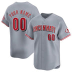 Custom Cincinnati Reds Active Player Gray JEROMEN Away Limited Stitched Jersey