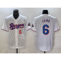 Texas Rangers #6 Josh Jung Number White JEROMEN 2023 World Series Champions Cool Base Jersey 2