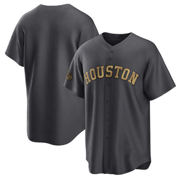 Houston Astros Blank Charcoal JEROMEN 2022 All-Star Cool Base Stitched Jersey