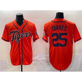 Detroit Tigers #25 Gleyber Torres Orange JEROMEN With Patch Vapor Premier Limited Stitched Jersey
