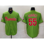 Philadelphia Phillies #55 Ranger Suarez Green JEROMEN With Patch Stitched Cool Base Jersey