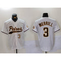 San Diego Padres #3 Jackson Merrill White JEROMEN 2023 Cool Base Stitched Jerseys
