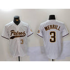 San Diego Padres #3 Jackson Merrill White JEROMEN 2023 Cool Base Stitched Jerseys