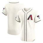 Arizona Diamondbacks White JEROMEN Home Elite Patch Jersey