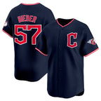 Cleveland Guardians #57 Shane Bieber Navy JEROMEN 2025 Alternate Limited Stitched Jersey