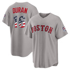 Boston Red Sox #16 Jarren Duran USA 250 Fourth of July Road Stadium Jersey - Gray JEROMEN