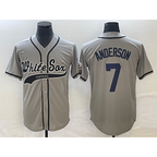 Chicago White Sox #7 Tim Anderson Grey JEROMEN Cool Base Stitched Jersey 2