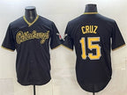 Pittsburgh Pirates #15 Oneil Cruz Black JEROMEN Limited Stitched Jersey