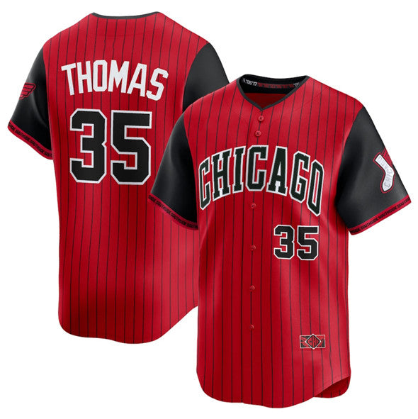 Chicago White Sox #35 Frank Thomas Red Black JEROMEN 2025 City Connect Limited Stitched Jersey