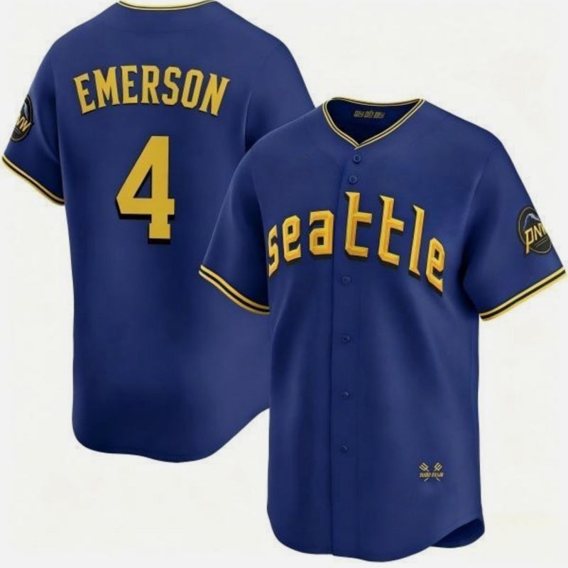 Seattle Mariners #4 Colt Emerson Royal JEROMEN 2025 Cool Base Stitched jersey