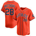 Houston Astros #28 Brice Matthews Orange JEROMEN 2025 Alternate Limited Stitched Jersey