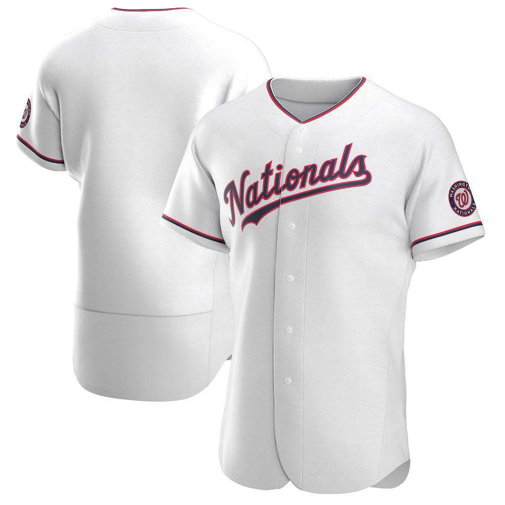 Washington Nationals White JEROMEN Alternate Authentic Team Jersey